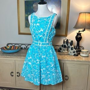 Lilly Pulitzer Blue and White Sundress dress